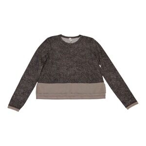 Lululemon Sole Training Black & Gray Long Sleeve Athletic‎ Stretch Shirt